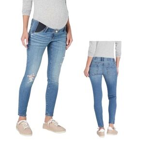 New Under Belly Distressed Skinny Maternity Jeans Isabel Maternity 8/29 R NWT